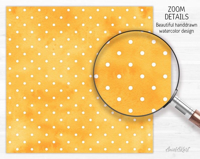 Watercolor Fall Digital Paper Pack Cozy Autumn Seamless Pattern Polka ...