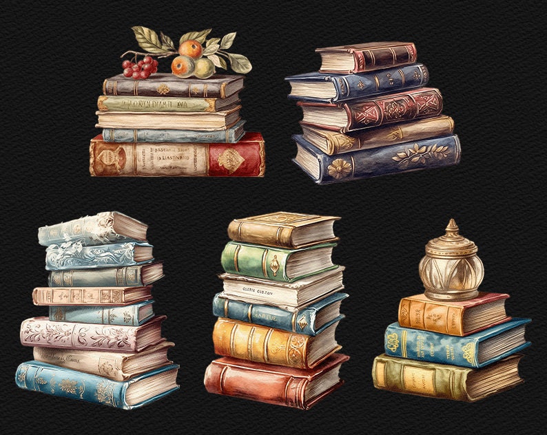 watercolor books a large stack of books png download - 2000*2000