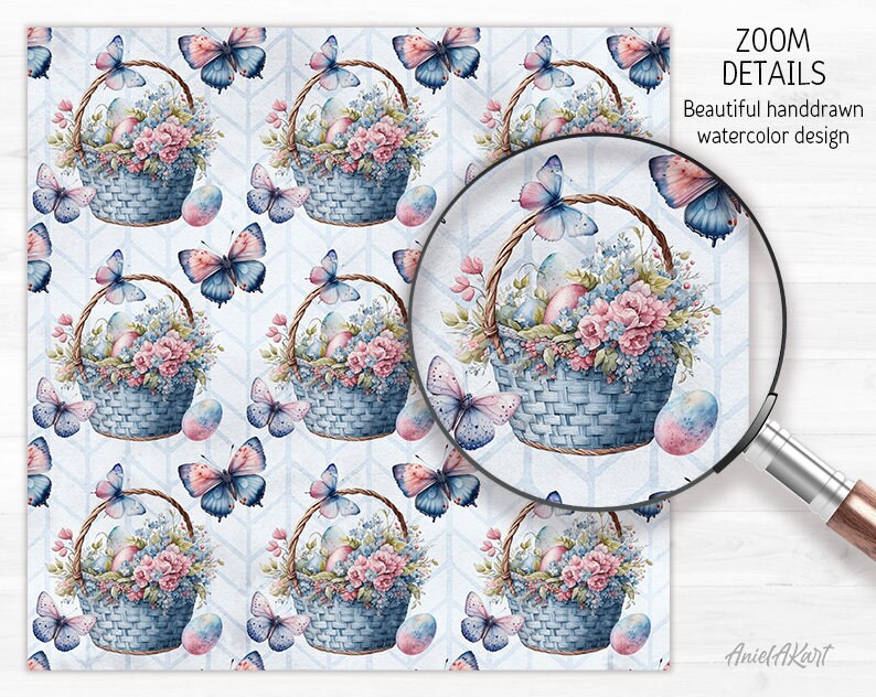 Easter Digital Paper Pack Watercolor Easter Seamless Pattern - Etsy