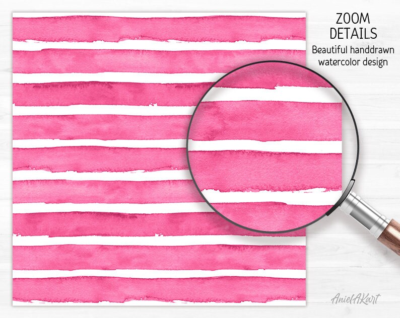 Pink Seamless Pattern Watercolor Polka Dot Pink Digital Paper Pack ...