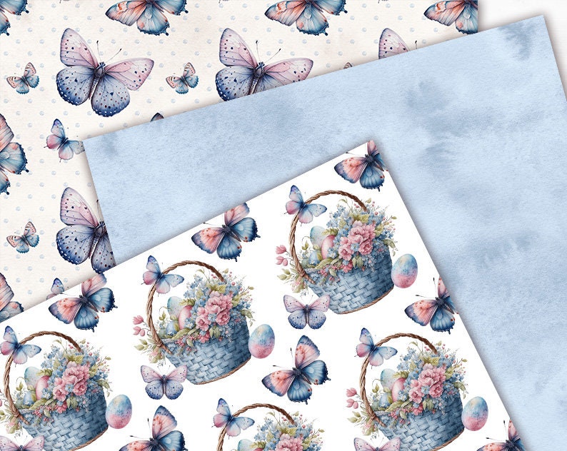 Easter Digital Paper Pack Watercolor Easter Seamless Pattern - Etsy
