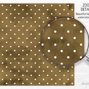 Watercolor Autumn Digital Paper Pack Cozy Fall Seamless Pattern Polka ...
