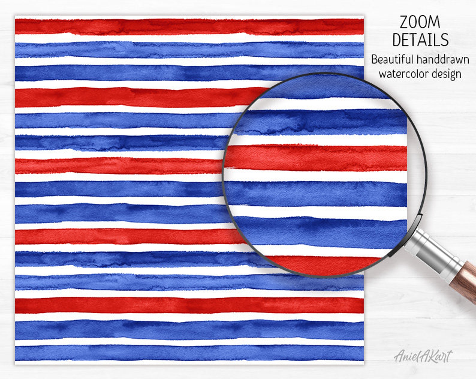 Red Blue Digital Paper Pack Watercolor Polka Dot Seamless Pattern ...