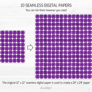 Purple Seamless Pattern Watercolor Polka Dot Digital Paper Pack ...