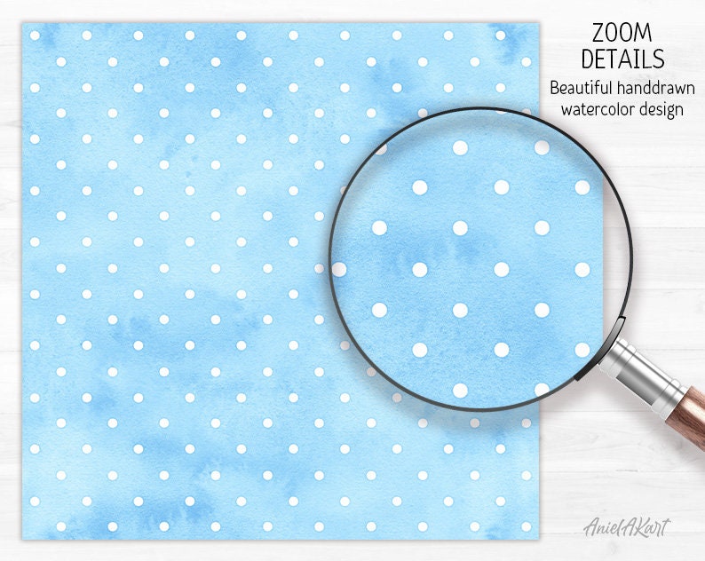 Easter Digital Paper Pack Watercolor Polka Dot Seamless Pattern ...