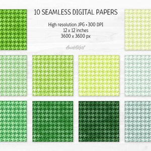 Watercolor Green Tinted Houndstooth Seamless Pattern Sage Background ...