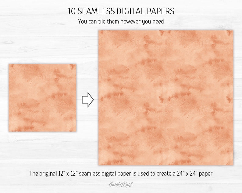 Watercolor Boho Tones Digital Paper Pack Neutral Earthy Boho Seamless ...