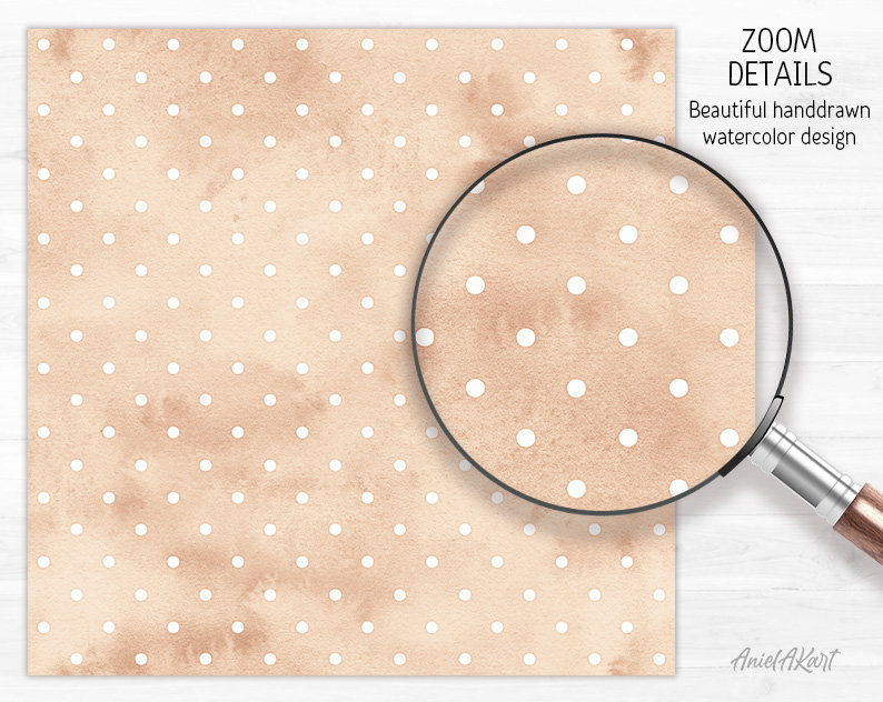 Watercolor Earth Tones Digital Paper Pack Neutral Boho Seamless Pattern ...