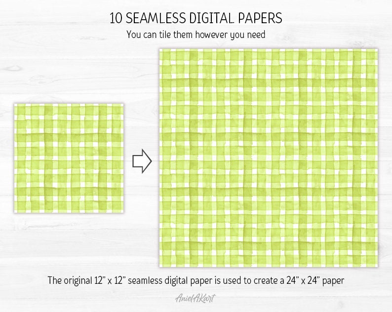 Yellow Green Seamless Pattern Watercolor Polka Dot Digital - Etsy