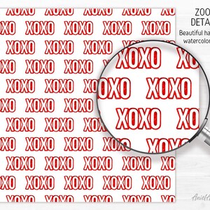 Red & White Valentine Day Digital Paper Pack Watercolor Love Seamless ...