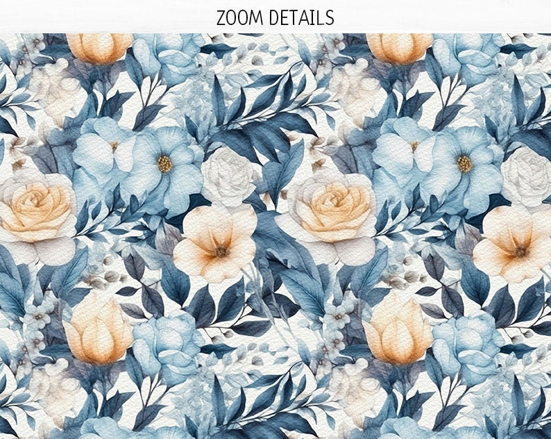 Watercolor Floral Digital Paper Pack Flower Seamless Pattern Printable ...