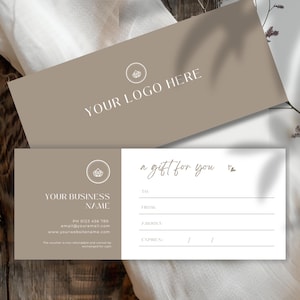 Esthetician Gift Voucher, Editable Gift Certificate, Printable Gift Card, Canva Gift voucher, Feminine Beauty Salon Esthetician Gift Card