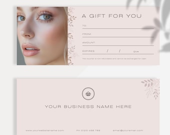 Editable Spa Gift Certificate Template | Salon Voucher (Canva)