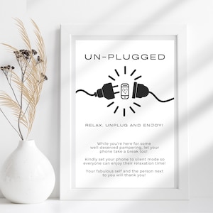Salon Phone Etiquette Sign | Unplug Printable (Digital Download)