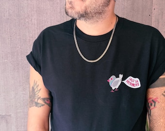Pigeon Embroidered T-shirt