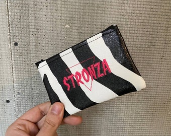 STRONZA zebra-print purse