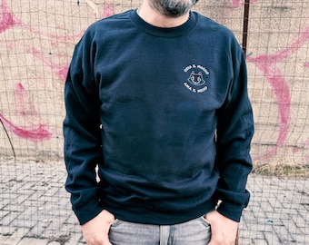 Black/Fuchsia Sweatshirt: Hates macho men, loves cats