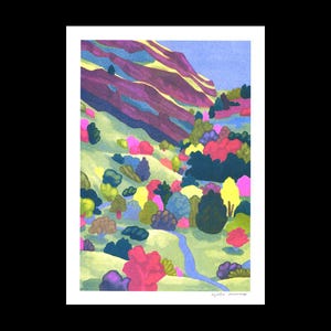 Risografia, Roselend, Beaufortain, Alpes, Montanhas, Impressão A4