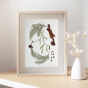 Illustration originale détails d'hiver