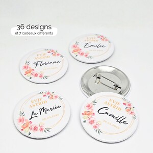 Regalo personalizado para despedida de soltera / Equipo de novias Futura novia despedida de soltera / Insignias con imán, espejo, abrebotellas, llavero / Insignia de regalo para despedida de soltera imagen 3