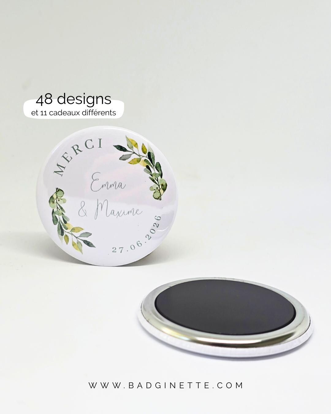 Magnet aimant mariage personnalisé - Cadeau invité mariage - Souvenir ...