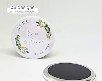 Personalized wedding magnet - Wedding favor - Original and useful keepsake for guests - Customizable fridge magnet