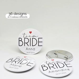 Personalized Hen Party/Stag Party Team Bride Pin Badge - Gift Accessory - Pocket Mirror Magnet, Bottle Opener, Keychain, Personalized Pin image 4