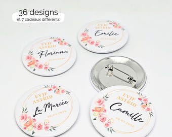Personalized Hen Party/Stag Party Team Bride Pin Badge - Gift Accessory - Pocket Mirror Magnet, Bottle Opener, Keychain, Personalized Pin