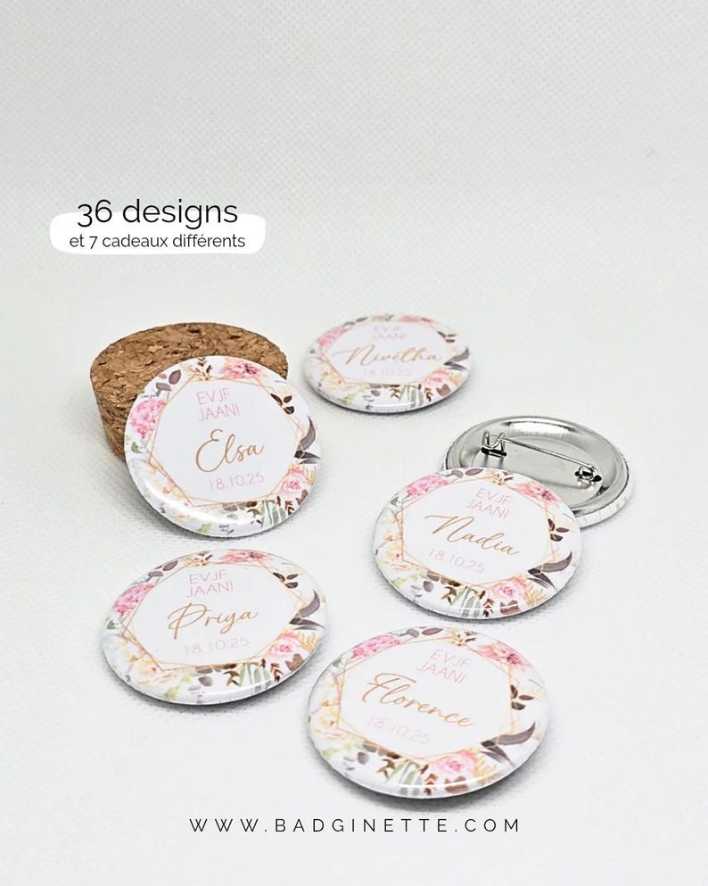 Personalized Hen Party/Stag Party Team Bride Pin Badge - Gift Accessory - Pocket Mirror Magnet, Bottle Opener, Keychain, Personalized Pin image 5