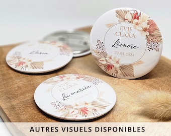 EVJF Badge magnet miroir porte-clés décapsuleur personnalisable / Team bride mariée / Bridal Shower Bachelorette / Témoin Cadeaux Gift