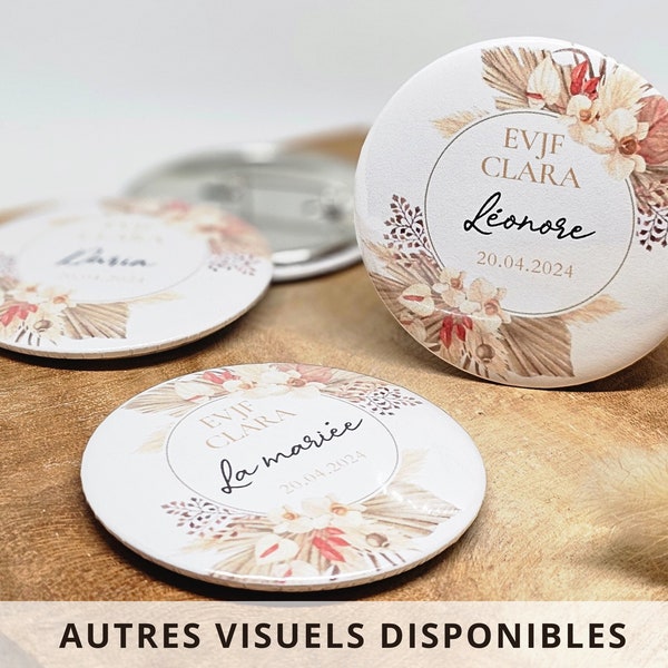 EVJF Badge magnet miroir porte-clés décapsuleur personnalisable / Team bride mariée / Bridal Shower Bachelorette / Témoin Cadeaux Gift