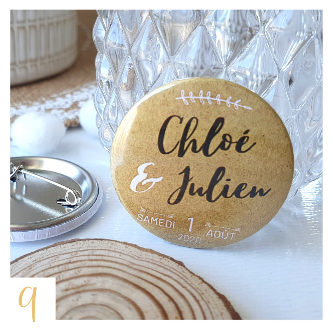 Mariage personnalisé / Badge aimant miroir décapsuleur Etsy