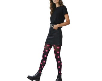 Big Spot Opaque Tights - One Size (36"-42")