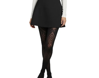 Chevron Weave Pattern Tights