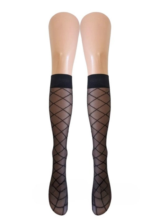 Fancy Pattern Ladies Knee High Pop Socks made in Italy Etsy