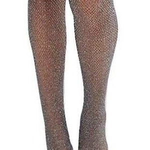 Crystallized Black Fishnet Tights by D.bleu.dazzled. Basic