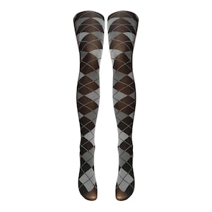 Scottish Argyle / Tartan Print Tights Available In 3 Styles (Made In Italy)