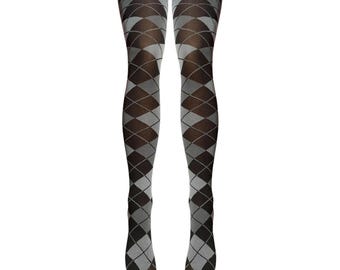 Panty met Schotse argyle/tartanprint verkrijgbaar in 3 stijlen (Made in Italy)