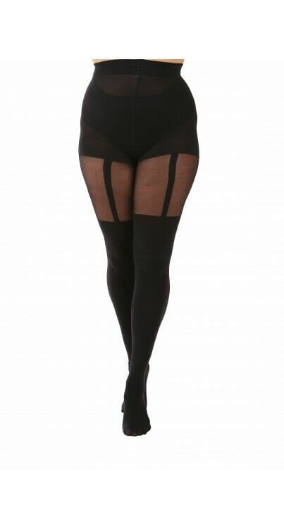 Faux garter tights plus clearance size