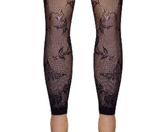 Meia-calça sem pé Daisy Lace (XL) Fabricada na Itália