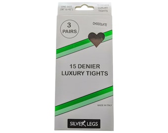 Confezione da 3 paia di collant 15 denari (taglia unica e XL) 10 colori (made in Italy)