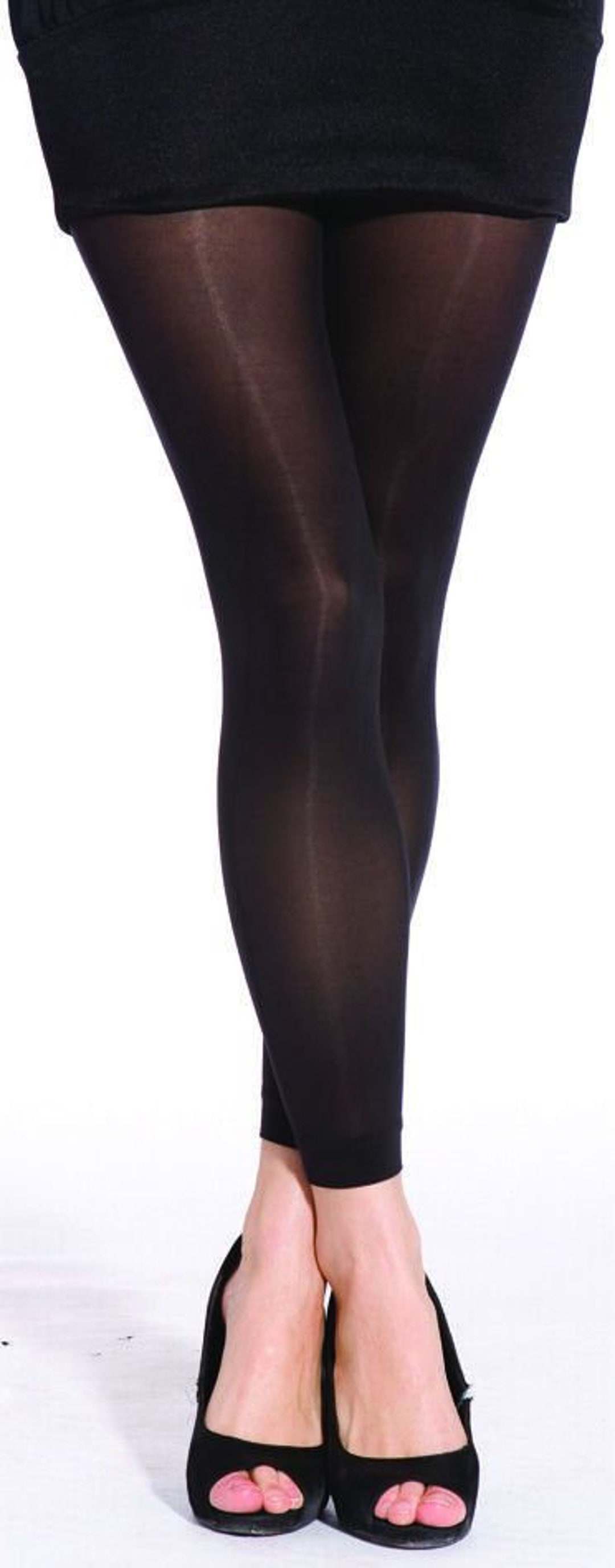 Silver Legs Italian 50 Denier Semi-opaque Footless Tights one Size 36 to 42  