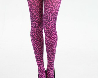 Leopard / Animal Print Tights Available In 8 Colours (Made In Italy)