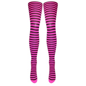 Silver Legs Striped Semi-Opaque Tights (One Size & XL) 15 Colours