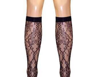 Fancy Pattern Ladies Knee High Pop Socks (Made In Italy)