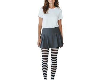 Versatile Striped Tights for Every Occasion | One Size & XL Available