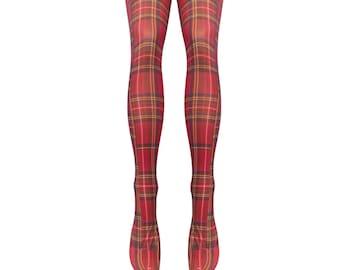 Collant con stampa scozzese Argyle (3 stili) realizzati nel Regno Unito