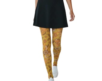 Retro Flower Power Printed Tights (3 Styles) Made In Italy