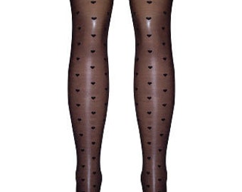 Sheer Mini Hearts Tights