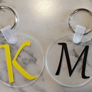 Monogram Keychain, Personalized Keychain, Monogram, Keychain, Initials Keychain, Monogram Gift, Personalized Gift, Bridesmaid Gift, Gift Tag